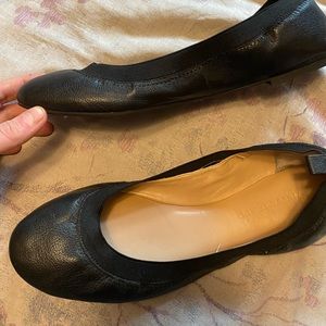 Black leather, Banana, Republic, ballet, flats